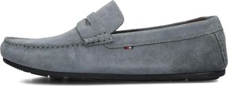 Tommy Hilfiger Schoenen, Heren, Grijs, 41 EU, Leer, Casual Driver Loafers