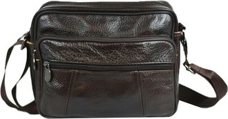 Generic Black & Brown Leather Messenger Cross Body Shoulder Side Bag Mini Work Passport Purse Soft Strap for Men & Women. (Brown)