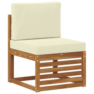 vidaXL Sof&aacute; Intermedio De Exterior Madera De Acacia S&oacute;lida Natural Vidaxl