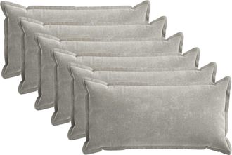 vidaXL Funda De Almohada 6 Uds. Houten Gris Claro 40 X 70 Cm Vidaxl
