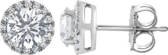 Grown Brilliance 14KT White Gold 2.00 Carat Lab Grown Diamond Stud Earrings for Women