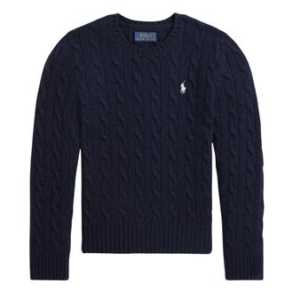 Ralph Lauren Kabelgebreide trui - Heren - Truien - Blauw - Maat: L Wol