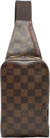 Louis Vuitton Pre-owned Damier Sling Bag - Heren - Vintage Schoudertas - Bruin - ONE Size - Leer - Vintage