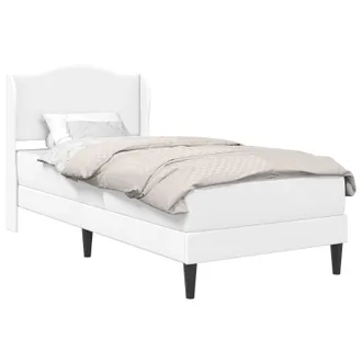 vidaXL Struttura Del Letto Con Testiera Bianco 90 X 200 Cm Similpelle Vidaxl