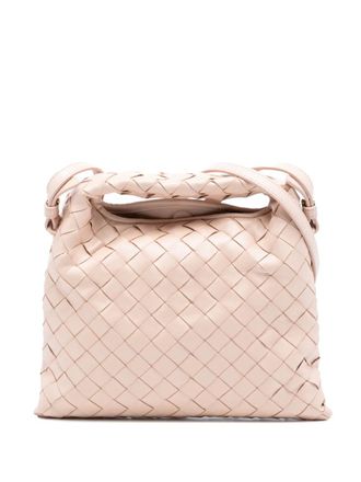 Bottega Veneta 2012-2025 Mini Calfskin Intrecciato Hop satchel - women - Calf Leather - One Size - Pink