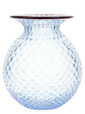 VENINI Fiori Balloton Vases Light Blue