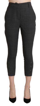 Ermanno Scervino High Waist Capri Cropped Cotton Womens Pants