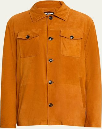 Kiton Mens Suede Jacket