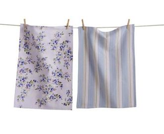 Tag Lavender Floral Dishtowel S/2 Lavender Cotton Everyday in Purple at Nordstrom