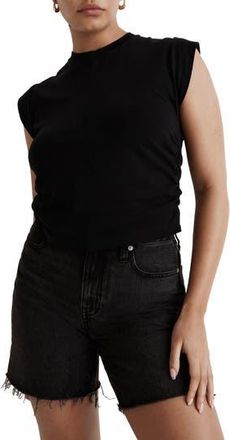 Madewell Side Cinch Muscle Tee in True Black at Nordstrom Rack, Size X-Small