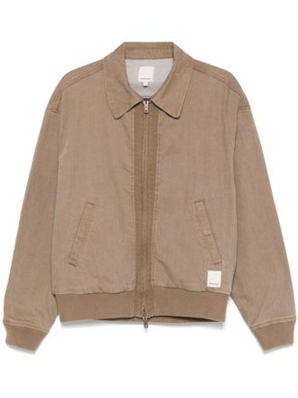 Emporio Armani Brown Long Sleeves Logo Jacket