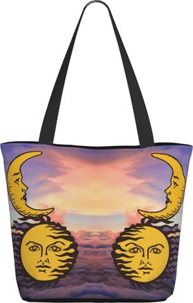 AOOEDM Sun With Moon Ladies Shopping Bag 13x11x7in.The Perfect ValentineS Day Gift.It Is The Best ValentineS Day Gift For Mom, Daughter, Wife,Etc