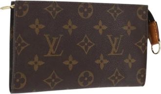 Louis Vuitton Pre-owned Clutches, female, Brown, Size: ONE SIZE Pre-owned Canvas Pouch