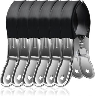 OEM Clips De Acero Inoxidable Para Cubiertas De Piscina (6 Piezas), Estacas Grandes Para El Suelo Con Cubiertas Protectoras, Clips De Metal Negro Sellados