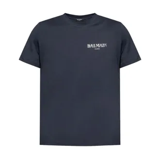 Balmain Navy Blue Round Neck T-shirt
