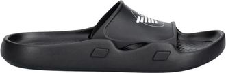 Emporio Armani Contoured PVC Slippers met Eagle - Heren - Sandalen - Zwart - 42 EU - Schoenen
