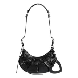Balenciaga Arena Lambskin Le Cagole XS Shoulder Bag Black 6713091VG9Y1000