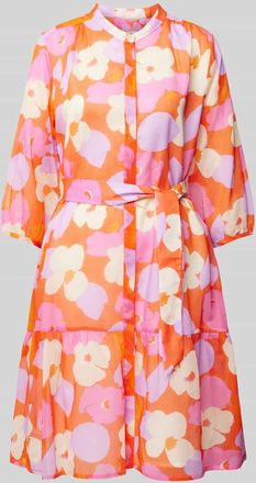 0039 Italy 0039 Italy Knielanges Kleid mit verdeckter Knopfleiste Modell MILO in Pink, Größe XXL