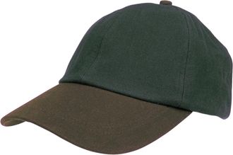 Generic Waxed Cotton Baseball Cap One Size Adjustable (UK, Alpha, One Size, Olive)
