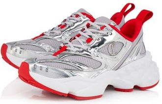 Christian Louboutin So Flo Sneaker in Silver at Nordstrom, Size 10.5Us