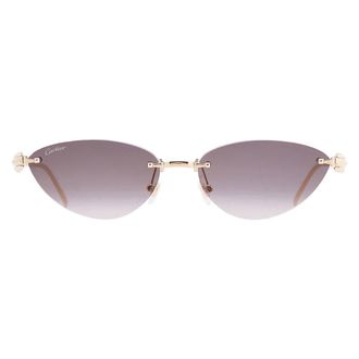 Cartier Clash de Cartier Grey Multilayer Cat Eye Ladies Sunglasses CT0543S 001 58