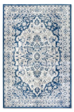 Villeroy & Boch Flachwebeteppich, Blau, Creme, Textil, orientalisch, rechteckig, 120x170 cm, Oeko-Tex Standard 100, in verschiedenen Größen