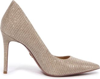 Michael Kors Glitter Chain Mesh Pump Pale Gold - Dames - Pumps - Geel - 39 1/2 EU - Schoenen
