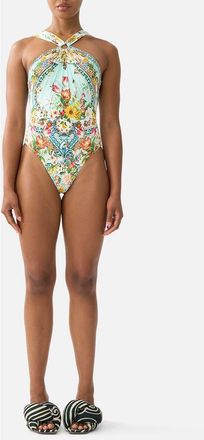 Camilla Diamond Neck Thick Strap One Piece W Rings in Magic Of The Mercado at Nordstrom, Size X-Small