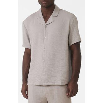 Mauvais Fiorano Relaxed Fit Shirt in Light Beige at Nordstrom, Size Xx-Large