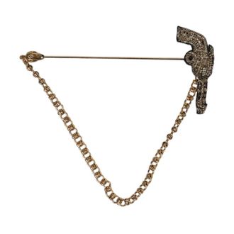 Dolce & Gabbana Revolver Broche Reversspeld - Heren - Broches - Geel - ONE Size - Accessoires