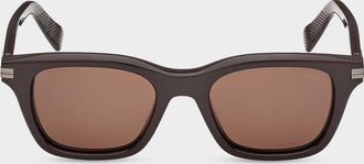Ermenegildo Zegna Men & apos;s Acetate Rectangle Sunglasses