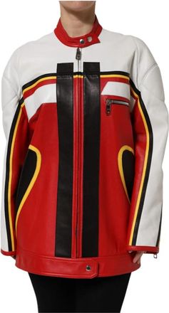 Dolce & Gabbana Biker Jacket - Dames - Zomerjassen - Veelkleurig - S - Leer - Jassen