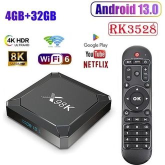 OEM Reproductor Multimedia Android Tv Box, 4gb+32gb Iptv Box Rk3528 Quad-core, Compatible Con 8k Hd 3d, Wifi 6+bt5.0, Android 13 Smart Tv Box