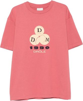 Dr&ocirc;le de Monsieur Tops, Heren, Roze, L, L-Ts 328 Co 248 Blpin T-shirt