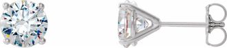 Diamond2Deal 14K Gold 1/2ct Lab-Grown Diamond Stud Earrings Clarity VS, Color F-G