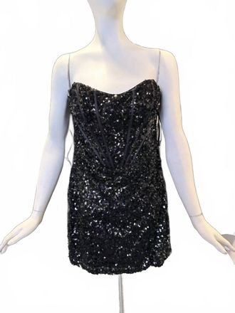 Alyce Paris Womens Strapless Mini Dress In Black