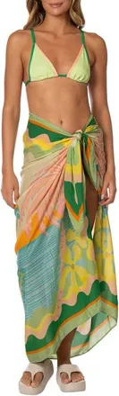 Maaji Pastel Mirage Isla Cover-Up Pareo in Open Green at Nordstrom