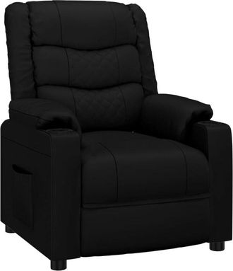 vidaXL Sillón reclinable de cuero sintético negro Vidaxl