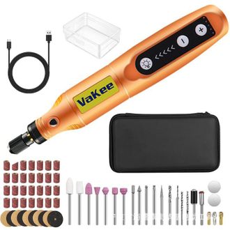 OEM Herramienta Rotativa Multifuncional Inal&aacute;mbrica De 3,7 V, 5 Velocidades, 18000 Rpm M&aacute;x., Mini Taladro Inal&aacute;mbrico Con Luz Led, Kit De Accesorios De 61