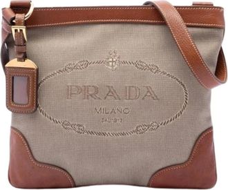 Prada Borsa a tracolla vintage Pre-owned - - Pre-owned - Donna - Beige - ONE SIZE