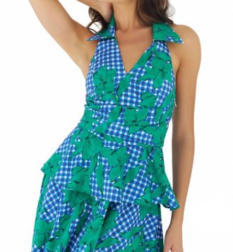 Hutch Colbie Top In Multi Gingham Backed Floral