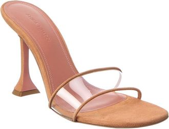 Amina Muaddi Amina Muaddi Andreea Vinyl & Suede Sandal