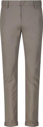 Dondup Chino Broeken - Heren - Slim Fit Broeken - Grijs - W38 - Katoen - Broeken