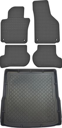 OEM Volkswagen Passat B6 Kombi De 2005 A Septiembre De 2010. Juego De Alfombrillas De Goma Para Coche Y Alfombrilla Para Maletero