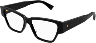 Bottega Veneta Leren Schoudertas - unisex - Brillen - Zwart - 55 MM - Leer - Accessoires