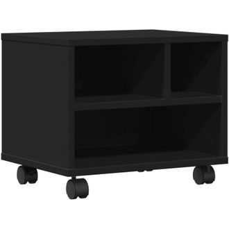 vidaXL Soporte Para Impresora Con Ruedas Negro 41x32x34,5 Cm Vidaxl