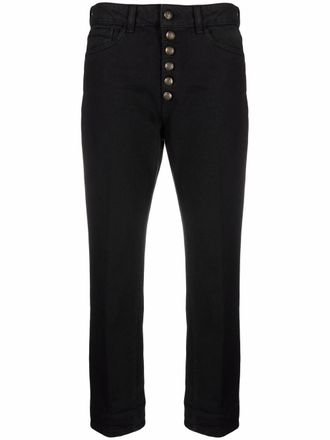 Dondup high-waist button trousers - Black