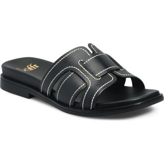 S&ouml;fft Rachel Slide Sandal in Black at Nordstrom, Size 6.5