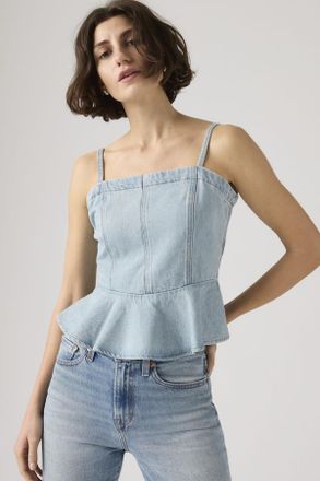 Levi's Anderson Flounce Top - Mujer - XS - Azul / Face Value Flounce