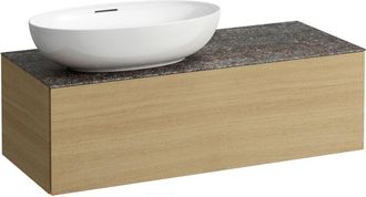 Laufen Il Bagno Alessi Cajonera, Encimera De Piedra Marrone - Laufen